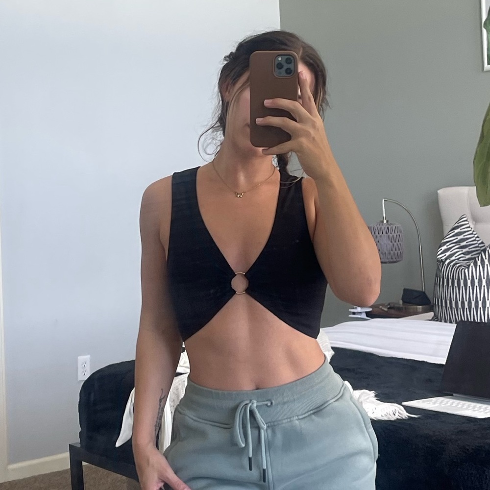 White Fox Boutique Black Crop Top